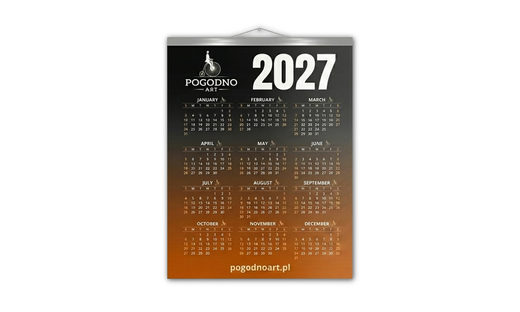 Kalendarze Listwowane 2027